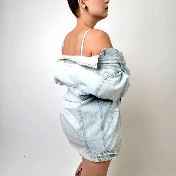 Vintage 90s IZZY Corduroy Denim Jean Jacket - S - Picture 6 of 11